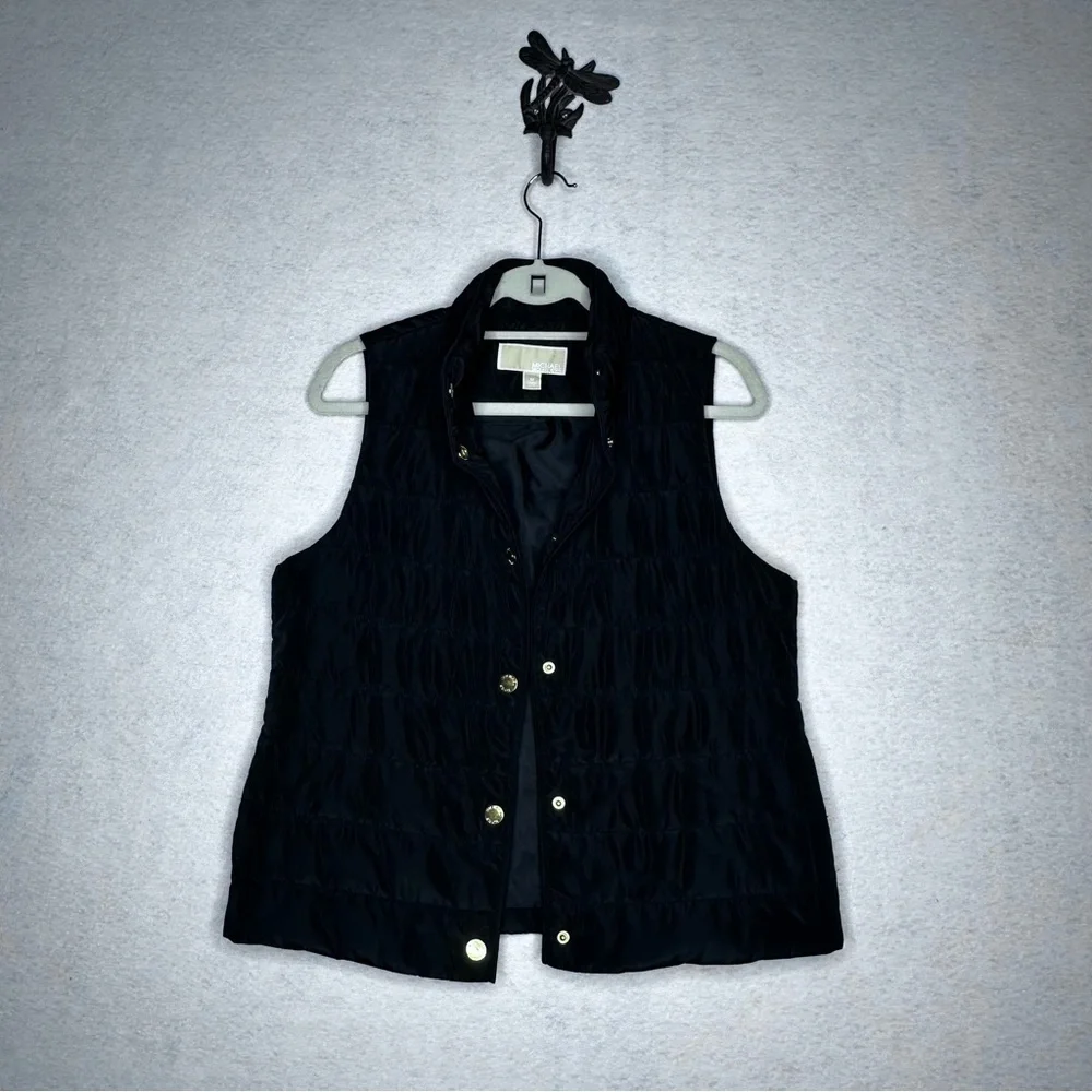 Michael Michael Kors Black Quilted Puffer Vest – Size M